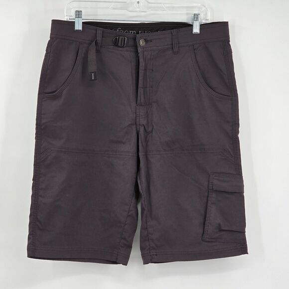 prAna Stretch Zion Cargo Shorts Men's M Dark Gray Flat Front M3STRE110 - Picture 2 of 9